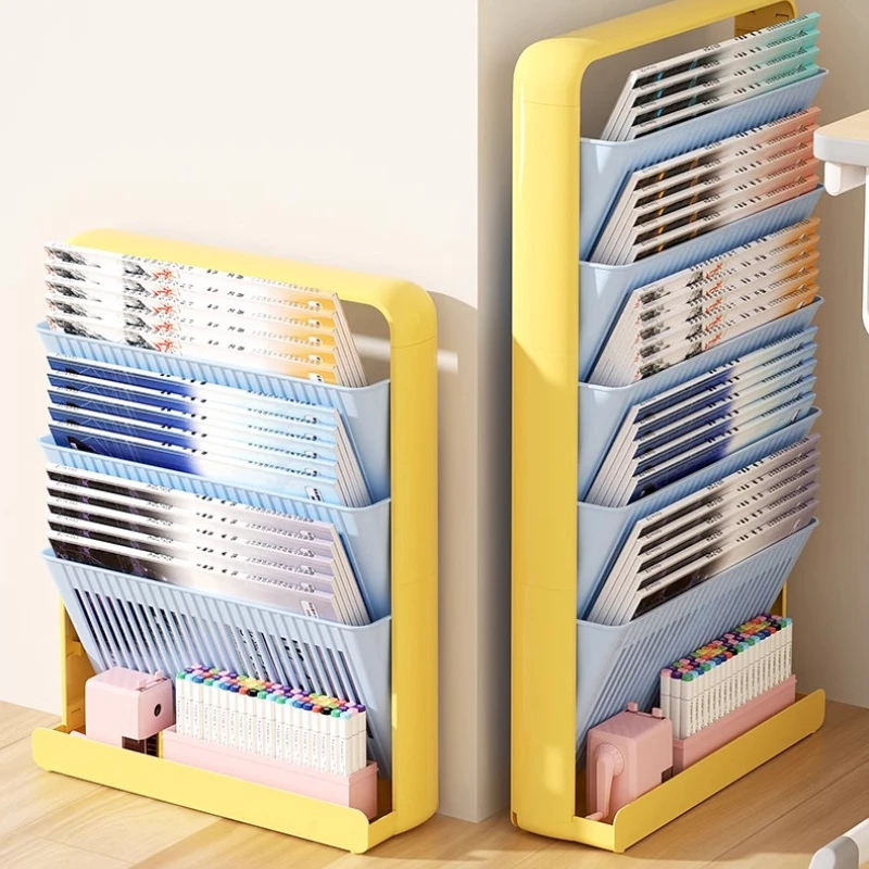 Libreria a pavimento con fessura di dopamina rimovibile dal tavolo dallo stile stretto contro il muro non occupa spazio scaffale