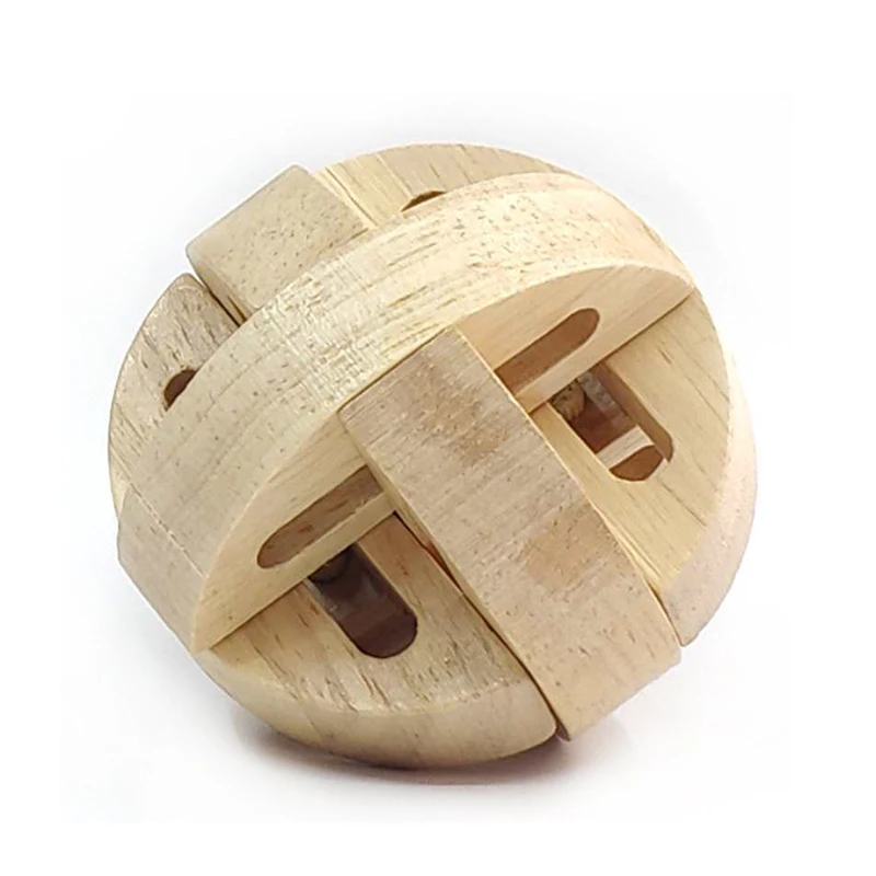 

Magic Ball Wooden Brain Teasers Puzzle Unlocking Toys Assembly & Disentanglement Mind Games For Kids Adults IQ Test Challenge