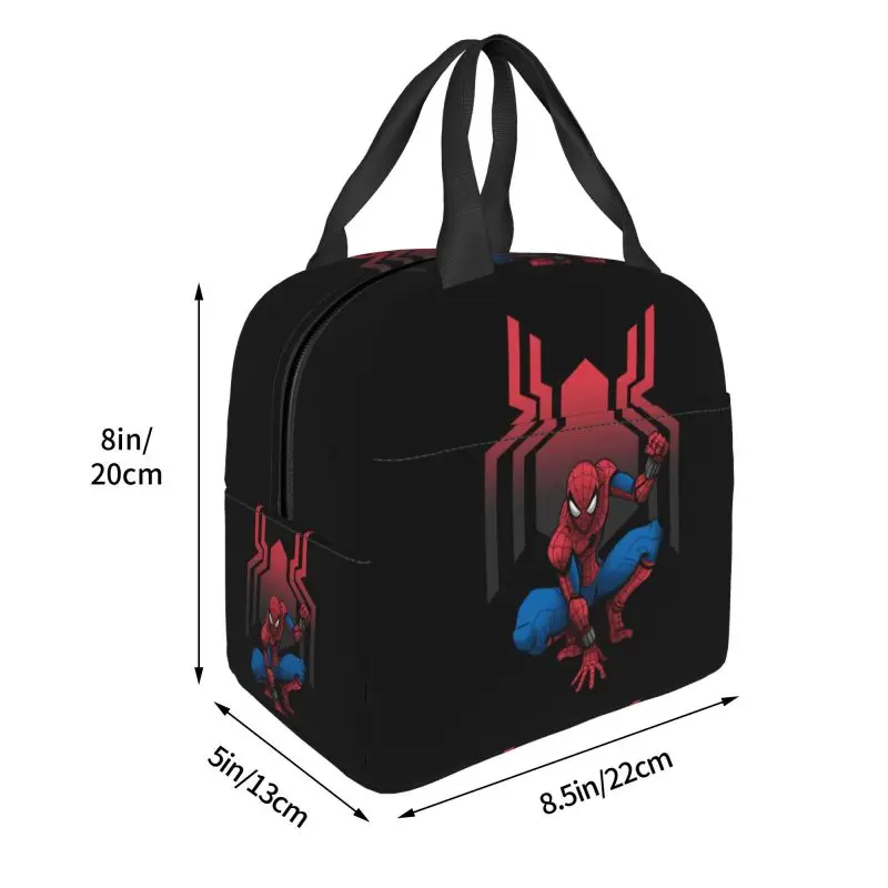 Borsa per il pranzo personalizzata Spider Man borsa per il pranzo riutilizzabile con isolamento termico per le donne borse per il cibo da viaggio