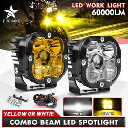 HAOLIDE 3INCH Motorcycle LED Driving Light Spot Flood Beams 6500K Work Light 3000K Fog Lamp for off-road use Cars ATV 12V 24V