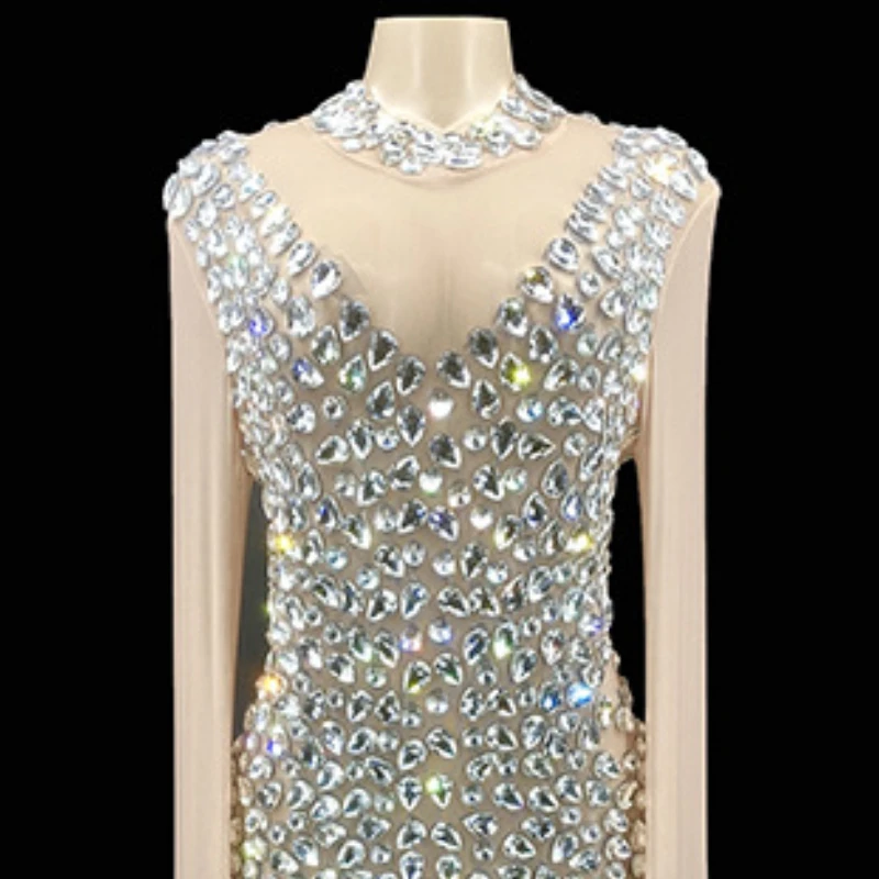 2025 moda Primavera nuevo brillante lentejuelas de diamante elegante vestido de noche cóctel fiesta noche ropa de mujer atmosférica de alta gama