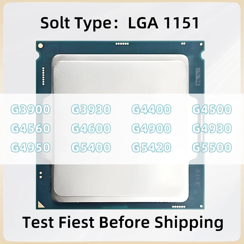 Procesador de CPU G3900 G3930 G4400 G4500 G4560 G4600 G4900 G4930 G5400 G5420 G5500 G5620 LGA 1151 pin