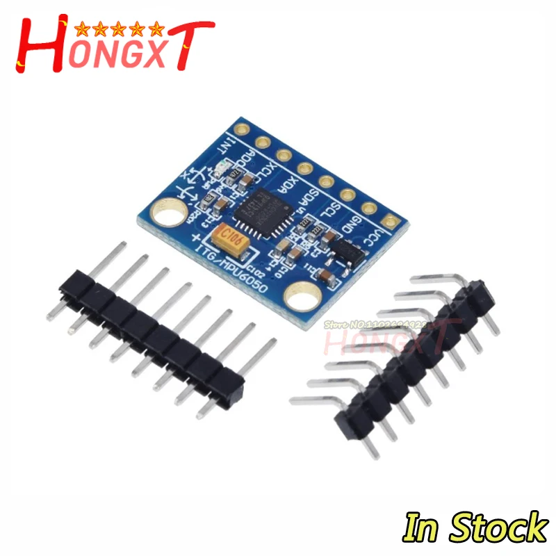 1Set IIC I2C GY-521 MPU-6050 MPU6050 3 Axis Analog Gyroscope Sensors + Accelerometer Module For Arduino With Pins 3-5V DC.
