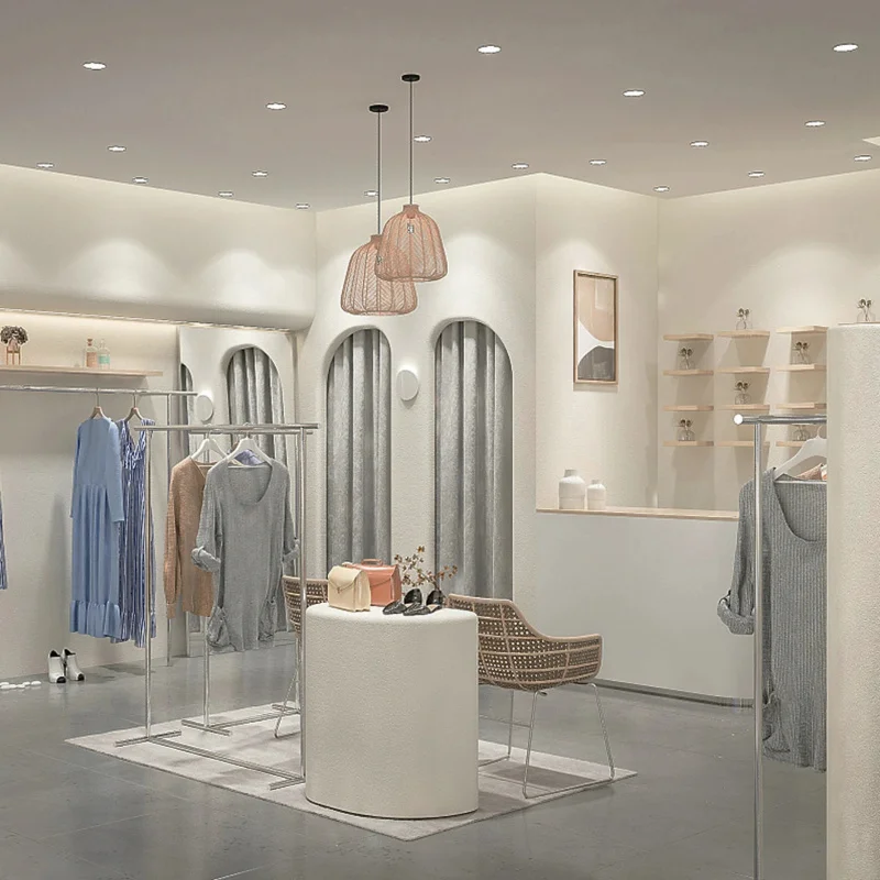 

custom.Customize Clothes One Stop Design Fashion Rack Luxury Clothing Display Fixtures Garment Display Stand Clothing Stores