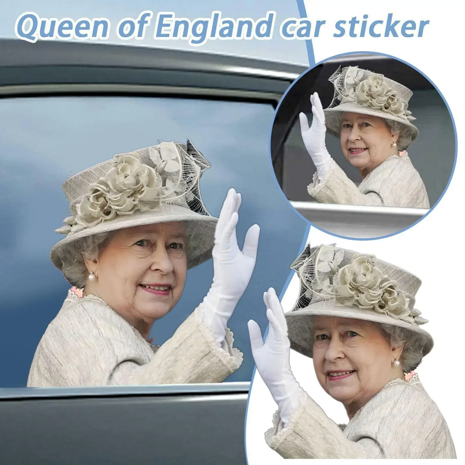 Car Window Decal Auto Windshield Queen of England Sticker Decoration for Volkswagen BMW Audi Mercedes Benz Accessories Universal