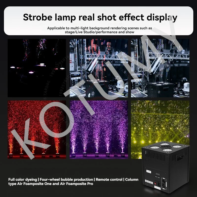 Nieuwe Rook Bubble Machine Podium Verticale LED Rookschuim Machine Afstandsbediening Verlichtingseffect voor Disco DJ Wedding Bar