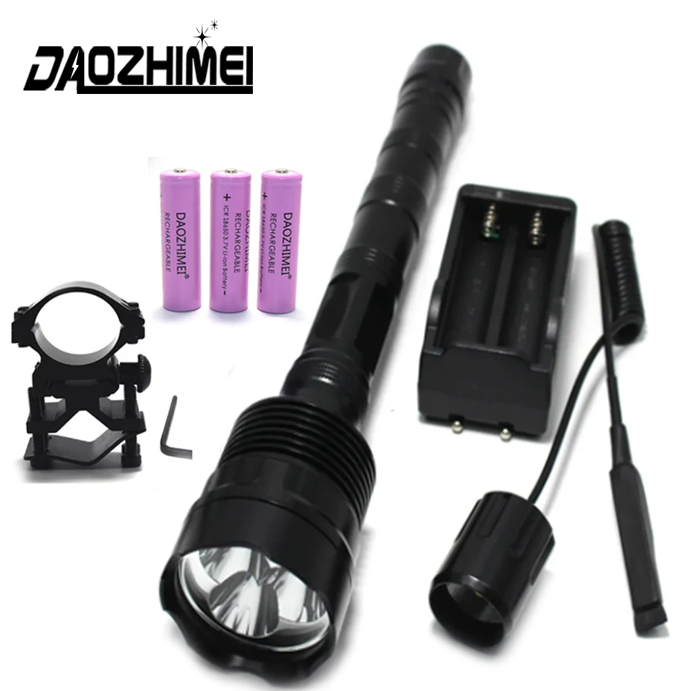 Outdoor LED Hunting Flashlight 3800 Lumens LED Waterproof 5 Mode Tactical Flash Light 18650 Rechargeable Torch Camping Light