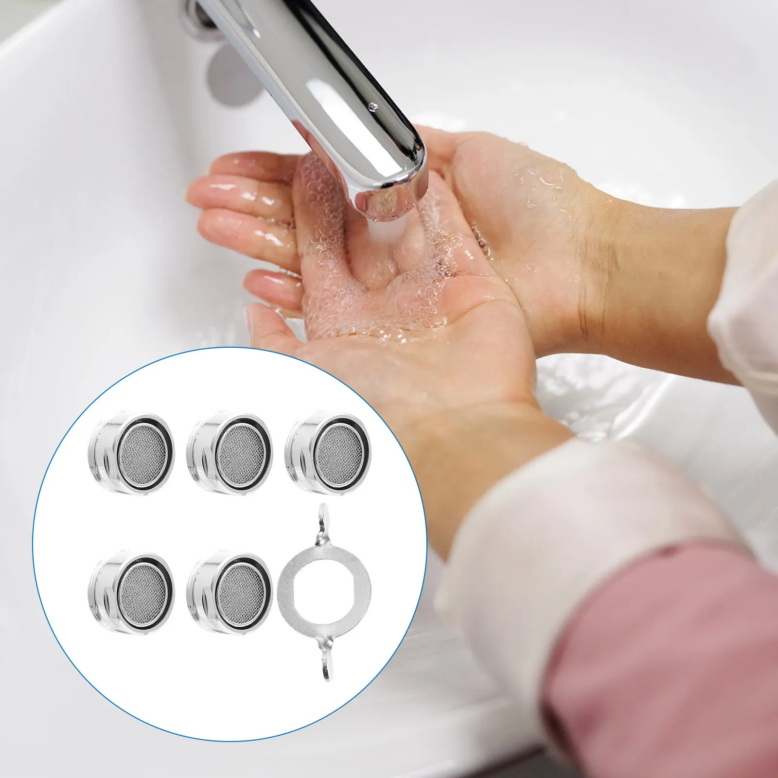 

Aerator Copper Kitchen Bathroom Accessories Filters Easy Install Disassemble Reduce Splash Water Impact Household Tap Strainer