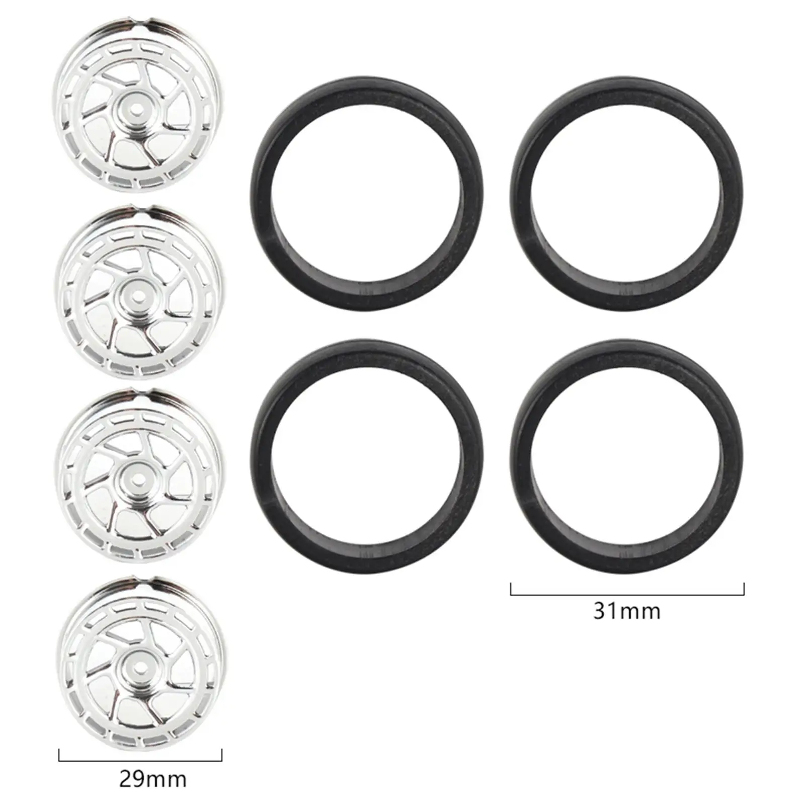 2x4 Pieces RC Car Drift Tires for 1:18 RC on Road Touring Drift Truck Repalces Argent