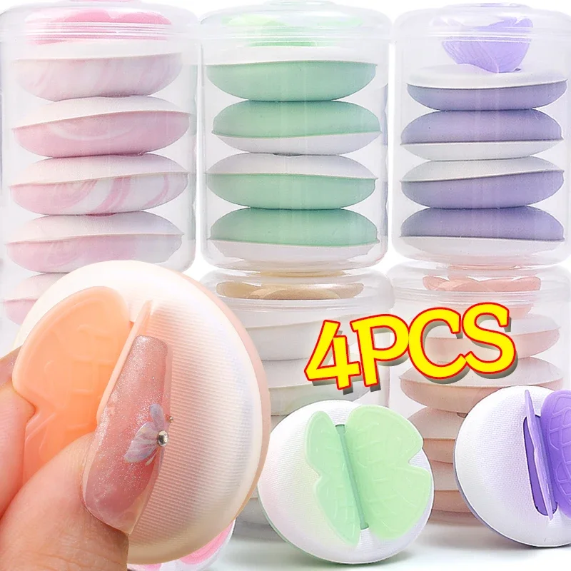 Soft Cotton Butterfly Powder Puff Set Dry Wet Use Makeup Sponge Cushion Puff Foundation Cream Blending Makeup Tools Accessories