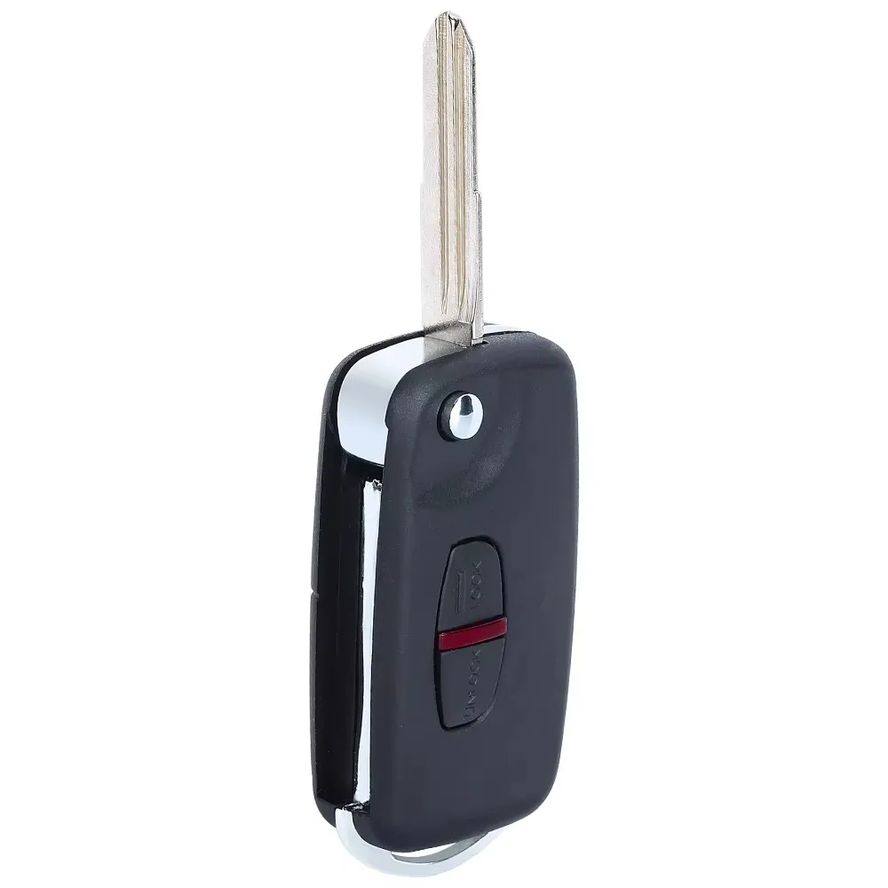 

KEYECU 2 кнопки, 315/433 МГц, чип ID46 для Mitsubishi Mirage 2012-2016, модифицированный выкидной ключ-брелок с лезвием MIT11