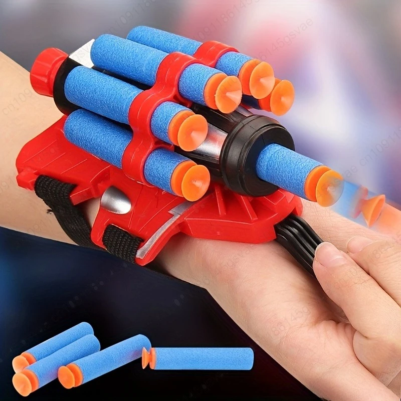 رذاذ المعصم الرصاص الناعمة مع قفازات إطلاق لعبة القنبلة الناعمة ألعاب الألعاب في الهواء الطلق