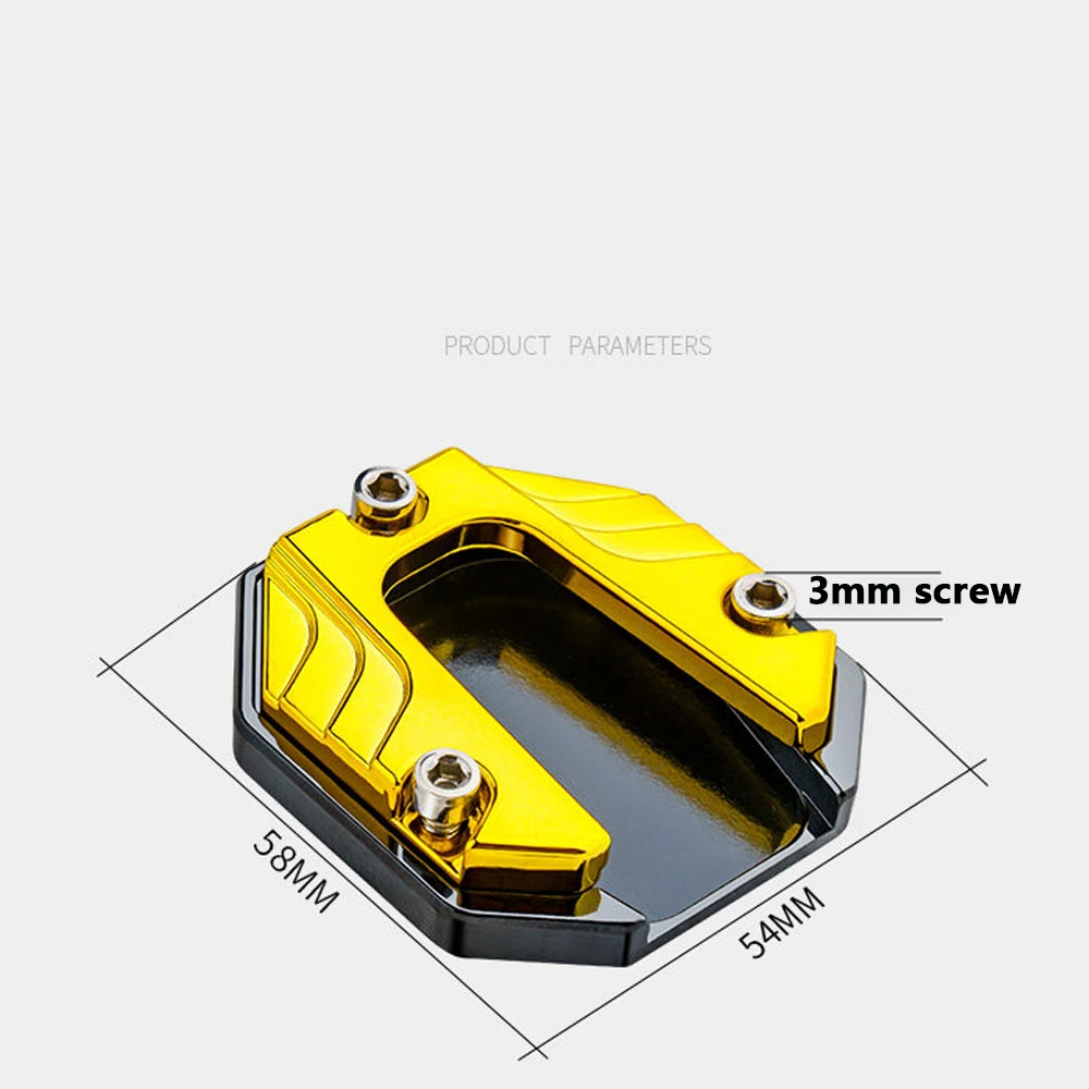 Universal Scooter Motorcycle Bike Kickstand Extender Foot Side Stand Extension Pad Support Plate Anti-skid Enlarged Base