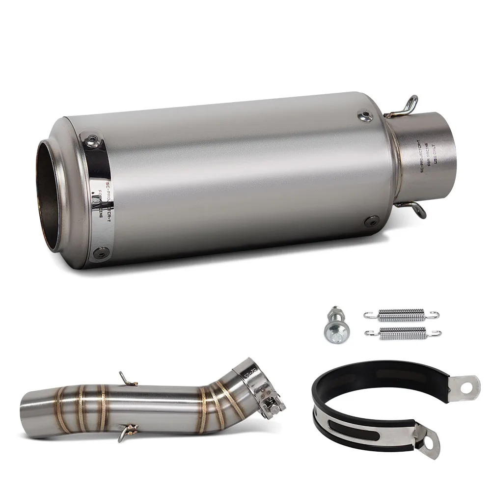 

For Honda CBR500R CB500F CB500X CBR400R CB400F CB400X 2016-2024 Motorcycle Slip on Line Exhaust Middle Pipe with Project Muffler