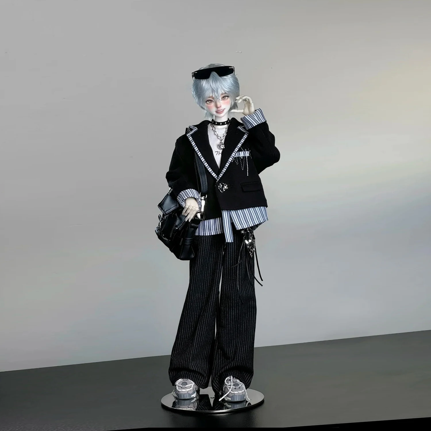 1/4 BJD bambola maschio XiaoLang bocca aperta volto sorridente testa sfoderata corpo collezionista bambola d'arte bambola snodata a sfera giocattolo per il collezionista