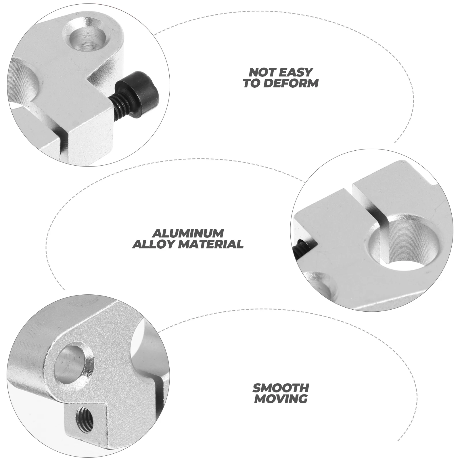 

4 pcs Aluminum Alloy Linear Optical Fixing Seat Guide Shaft Supports Printer Accessories Bearings High Precision Not Rusty
