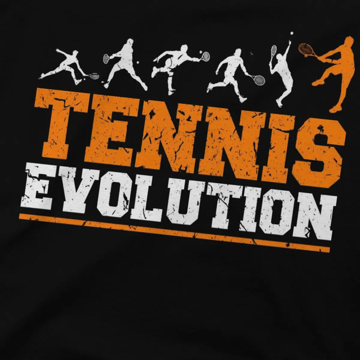 Tennis Racket Creative TShirt for Men Evolution Of Tennis Player Round Neck Pure Cotton T Shirt Hip Hop Birthday Gifts Tops