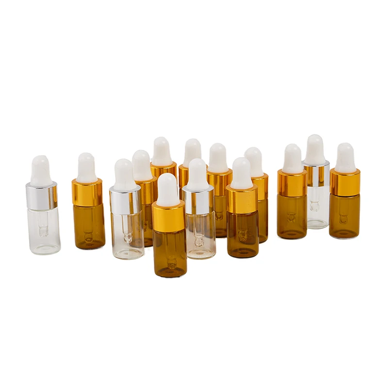 10pcs 3ml Clear Mini Glass Dropper Bottles Small Empty Glass Dropper Bottles For Essential Oils Sample DIY Cosmetic Liquid