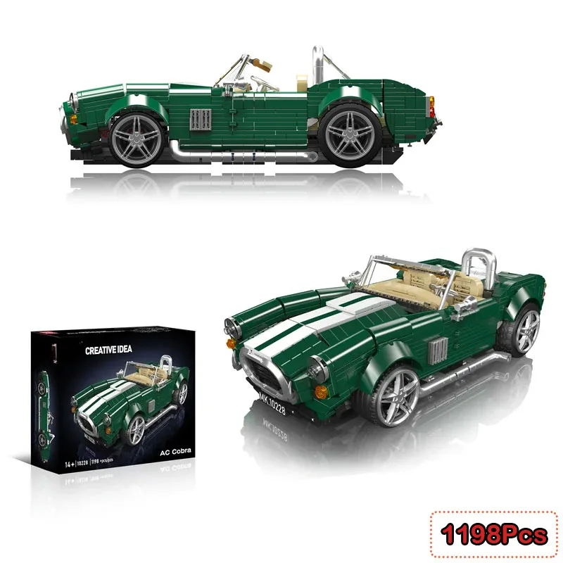 

Классическая модель автомобиля 10228, строительные блоки для мальчиков, 1198 шт., сборка автомобиля, коллекционный автомобиль, образовательные DIY MOC, кирпичи, игрушки, подарки для взрослых