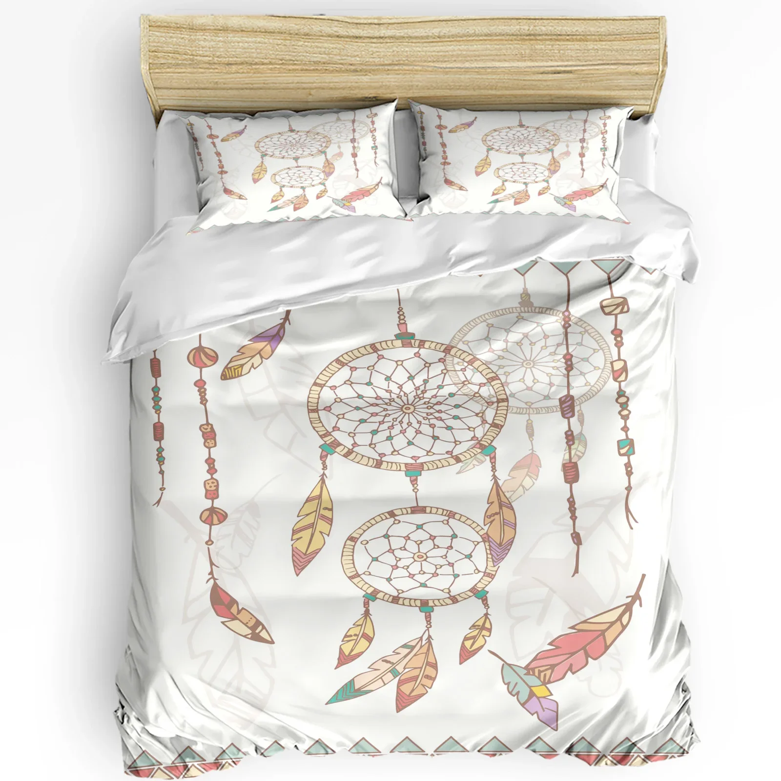 Indian Flowers Duvet Cover Bed Bedding Set For Double Home Textile Quilt Cover Pillowcases Bedroom Bedding Set (No Sheet)