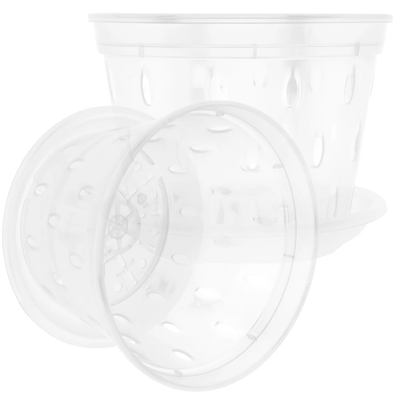

2Sets Orchid Pot Plastic Planter Flower Pot with Drainage Holes Breathable Design for Healthy Root Growth Garden Balcony