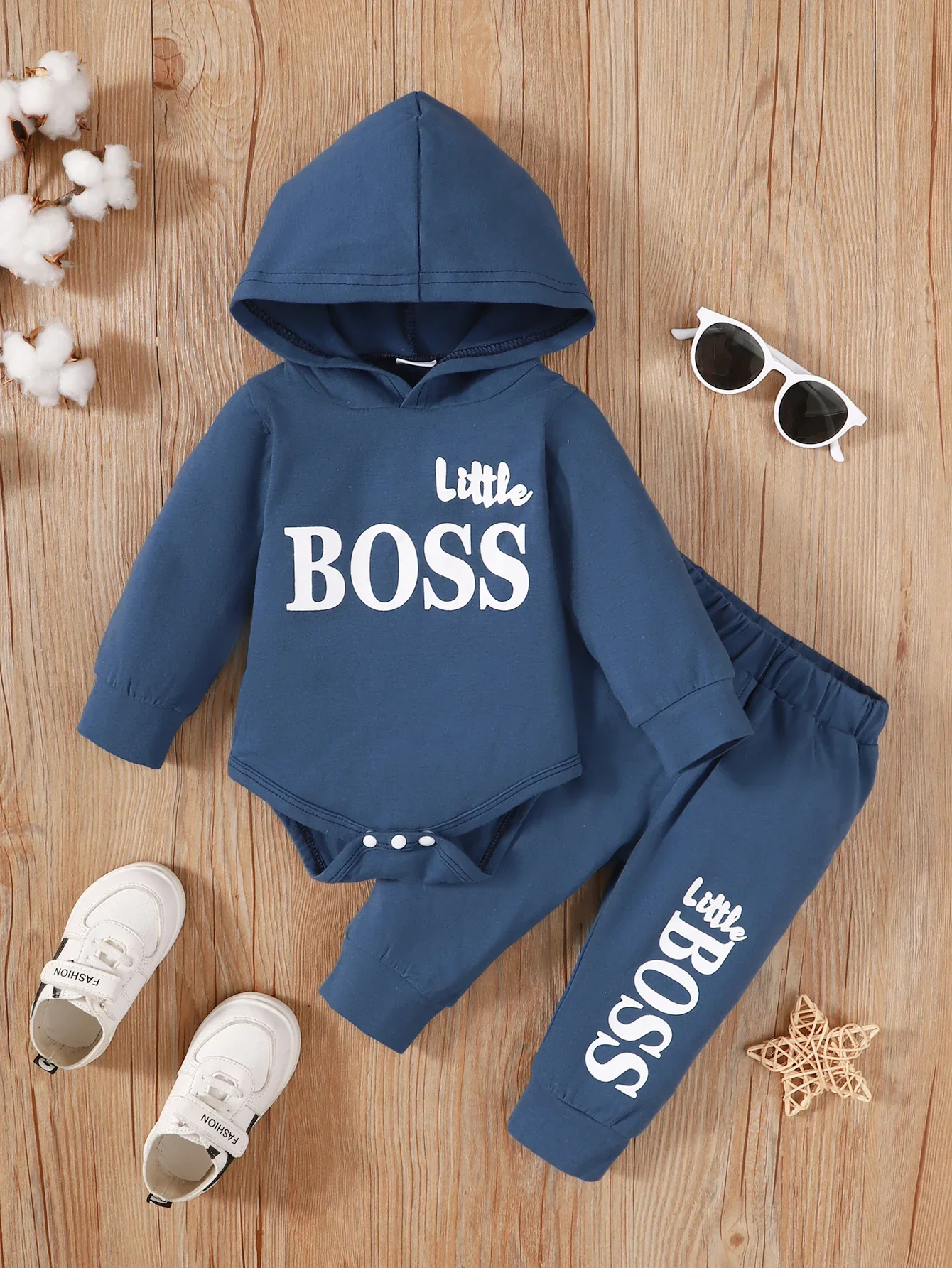 Winter   Newborn  Infant   0-24M  Baby   Boy   Long   Sleeves   Cotton   Hooded   Letter    Fashion    Baby   Hoodies   Clothing