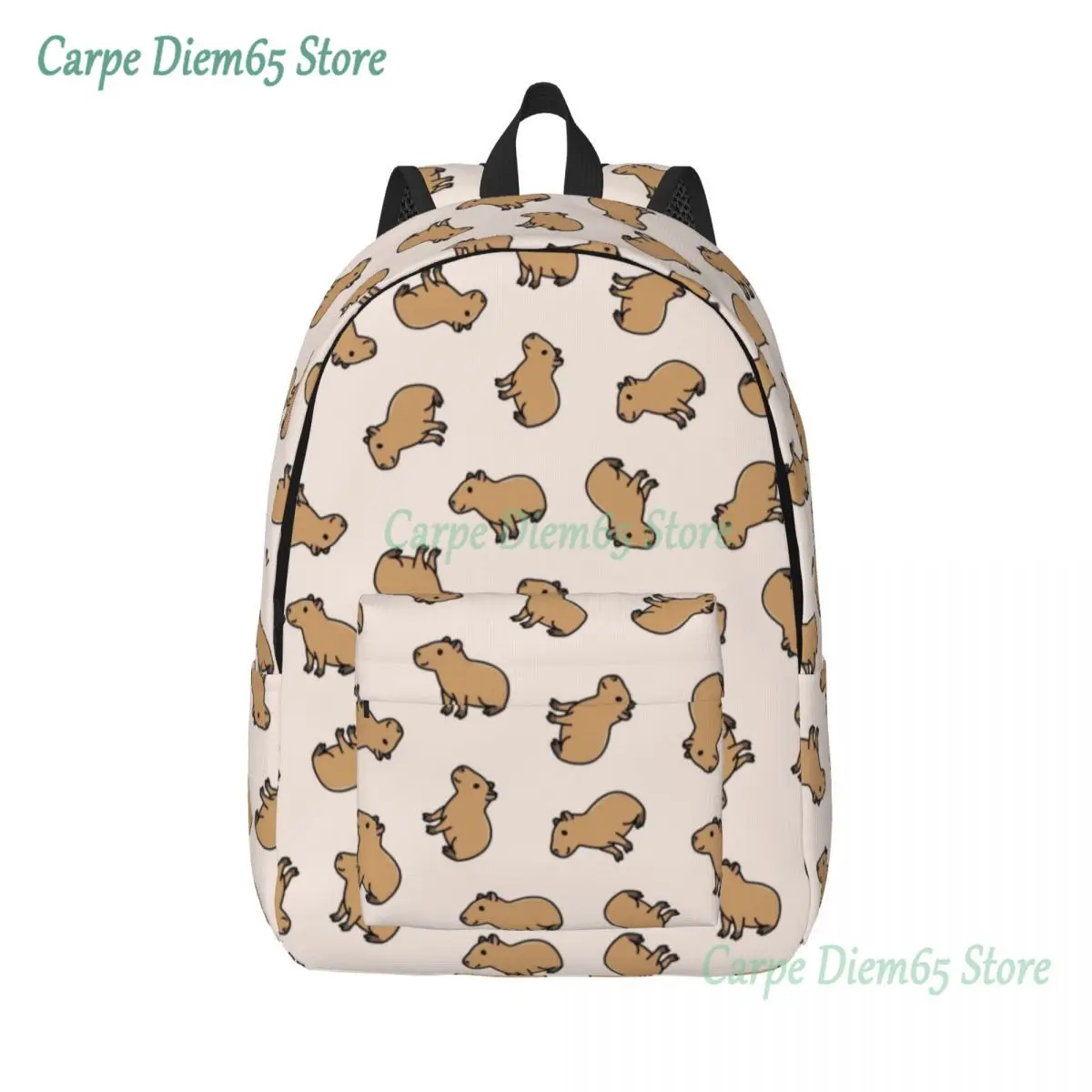 

Customized Capybara Pet Canvas Backpacks Men Women Casual Bookbag for College School Wild Animals Of South America Bags