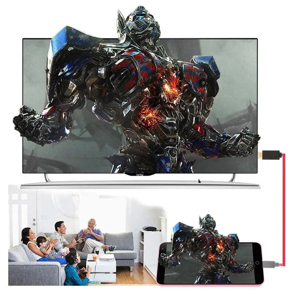 1080P MHL كابل مايكرو USB إلى HDMI-متوافق كابل محول 5Pin 11pin HDTV كابل محول للهواتف أندرويد سامسونج غالاكسي