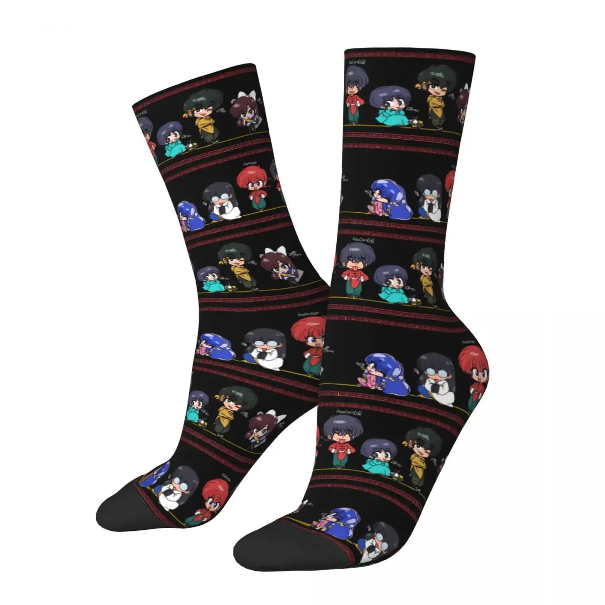 Ranma Saotome High elasticity polyester Men and Women printing Socks,Windproof Applicable throughout the year Dressing Gift