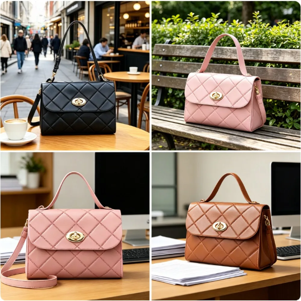 

Women's Mini Quilted Handbag Luxury Diamond Lattice Crossbody Bag Fashion Top-Handle Shoulder Purse for Daily Use Crossbody Bag