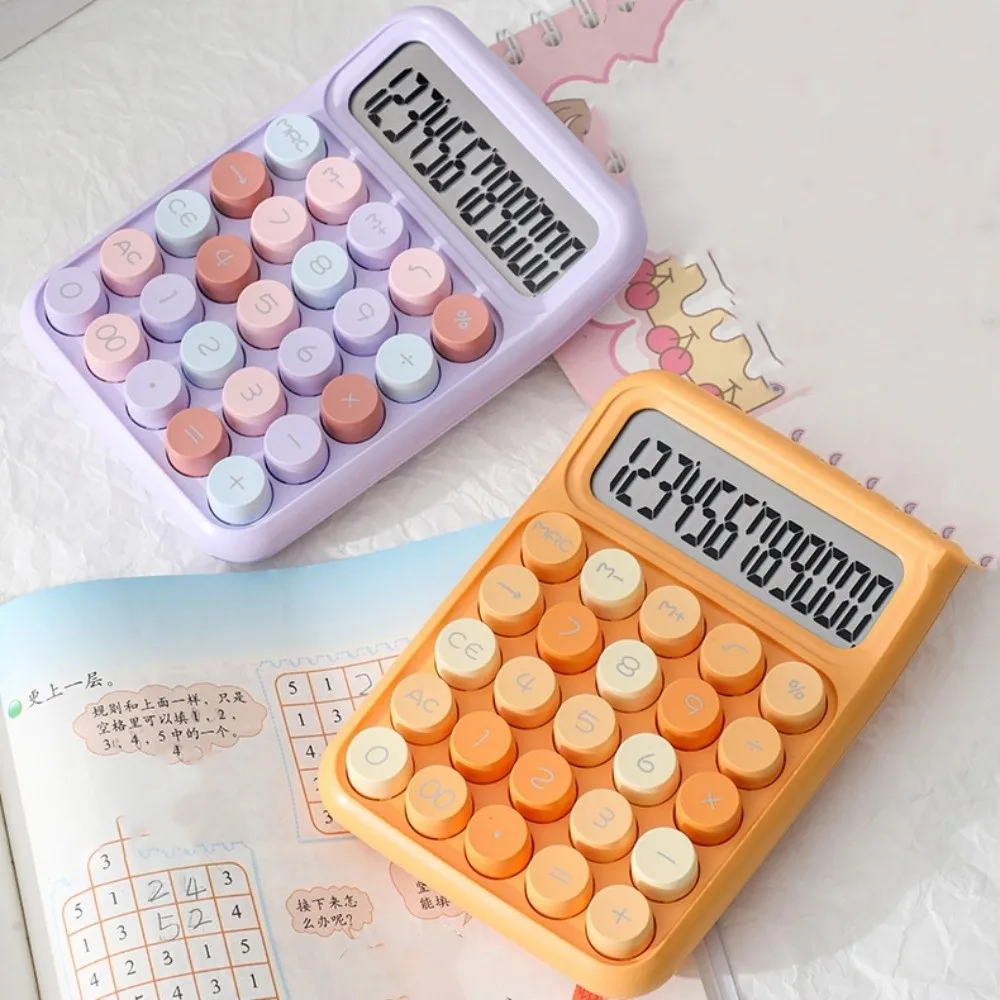 

12 Digits Student Calculator Accounting Tools Lightweight Arithmetic Calculator Portable Big Button Scientific Calculator