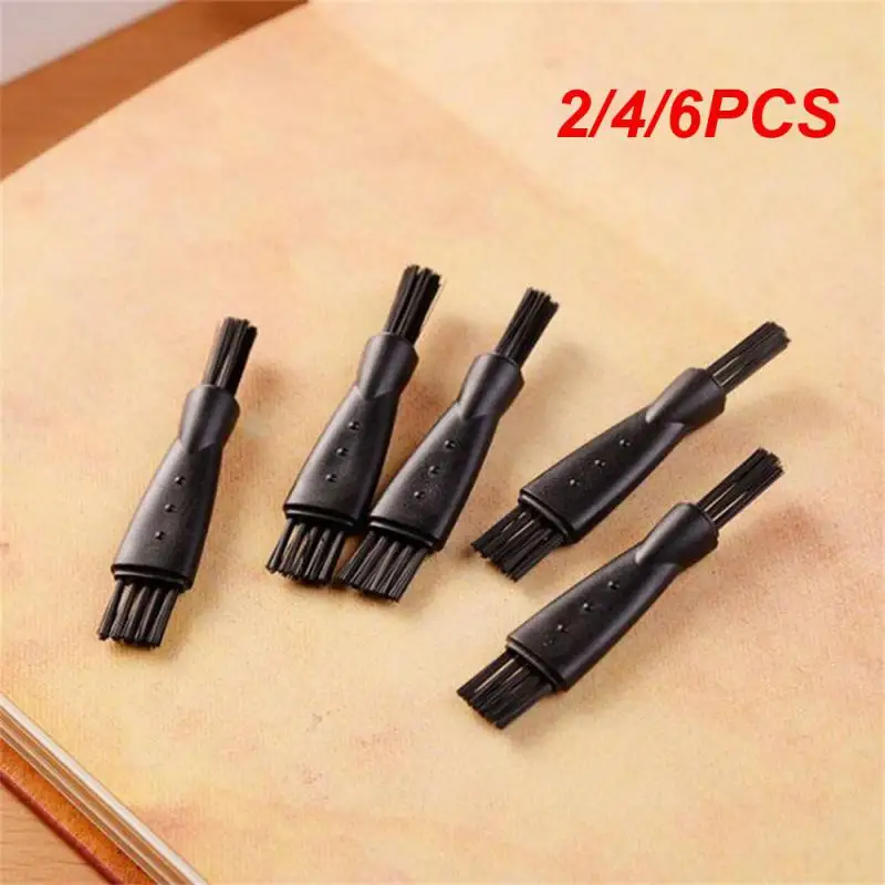 2/4/6PCS Shaver Small Bristle Brush Effective Durable Plastic Small Bristle Brush Brush Fine Brush Convenient Black