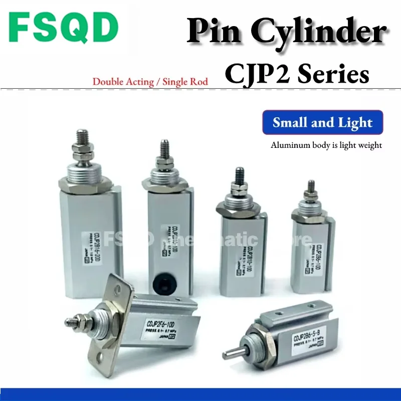 Cylinder CDJP2B15 CDJP2B10-5D 10D 15D 20D 30D CDJP2B6-10D-B CDJP2B6-15D-B CDJP2B10-10D-B Double Acting Single Rod CDJP2B Series
