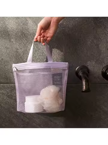 Mesh Makeup Toiletry Storage Bags Handbags Portable Travel Washing Body Shower Tools Organizer Hanging Cosmetic Organizer Pouch