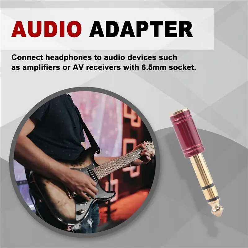 B04B-6.5Mm 6.35Mm 1/4Inch Male To 3.5Mm 1/8Inch Female Jack Stereo Headphone AUX Cable Audio Adapter Plug For Guitar Plug Amplif