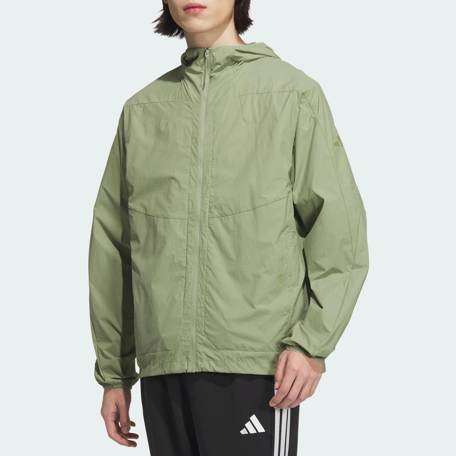 

Adidas genuine 2025 Men's Woven Breathable Hooded Sports Jacket JZ8403