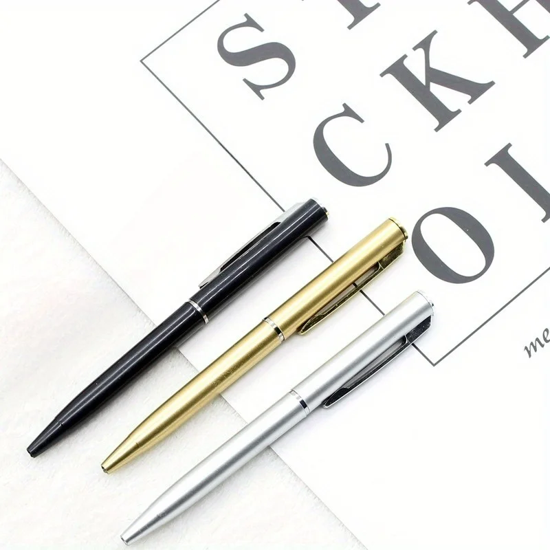 Sleek  Business Ballpoint Pen, Rotating Open Writing Pen, Smooth Grip Office Signature Pen For Company Gift Student Daily Use