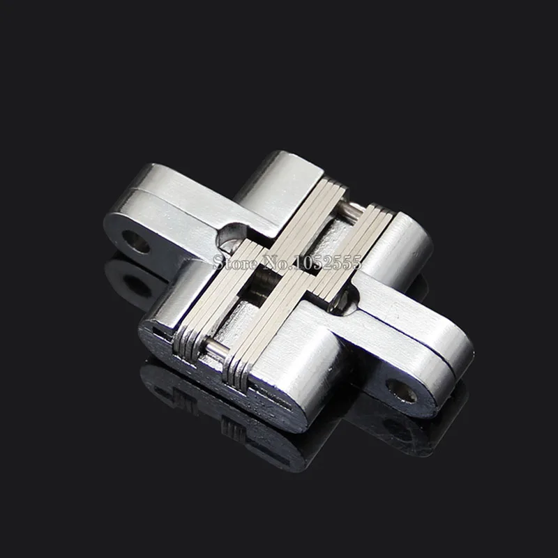 HOT 10PCS Invisible Hidden Cross Hinges Concealed Furniture Folding Door Hinges Wooden Cases Gift Boxes Caravan Worktop Hinges