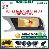 Android 14 Car 8.8 inch For For Audi A4 B8 A5 2008 2009 2010 MMI 2G High CD Changer  Carplay Player Multimedia Radio Stereo Auto