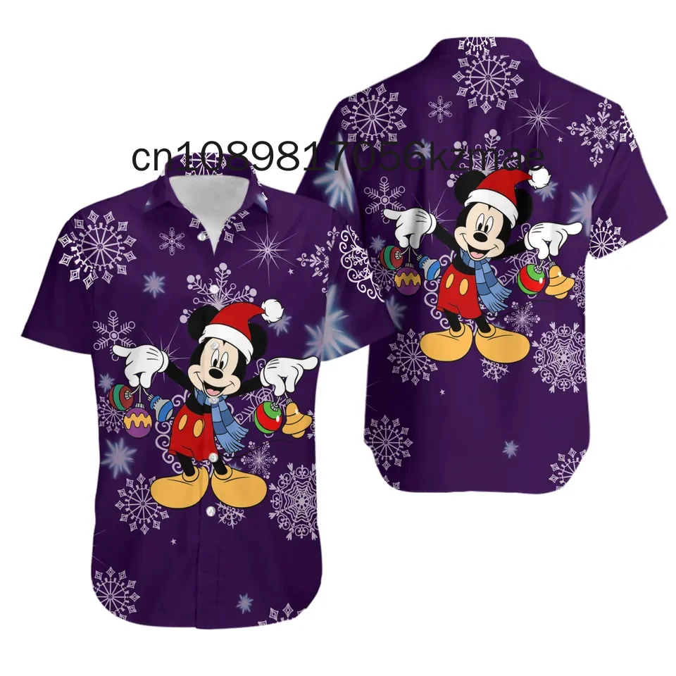 Mickey Mouse And Friends Disney Christmas Hawaiian Shirt Casual Beach Shirts Mickey's Very Merry Christmas Party Hawaiian Shirt