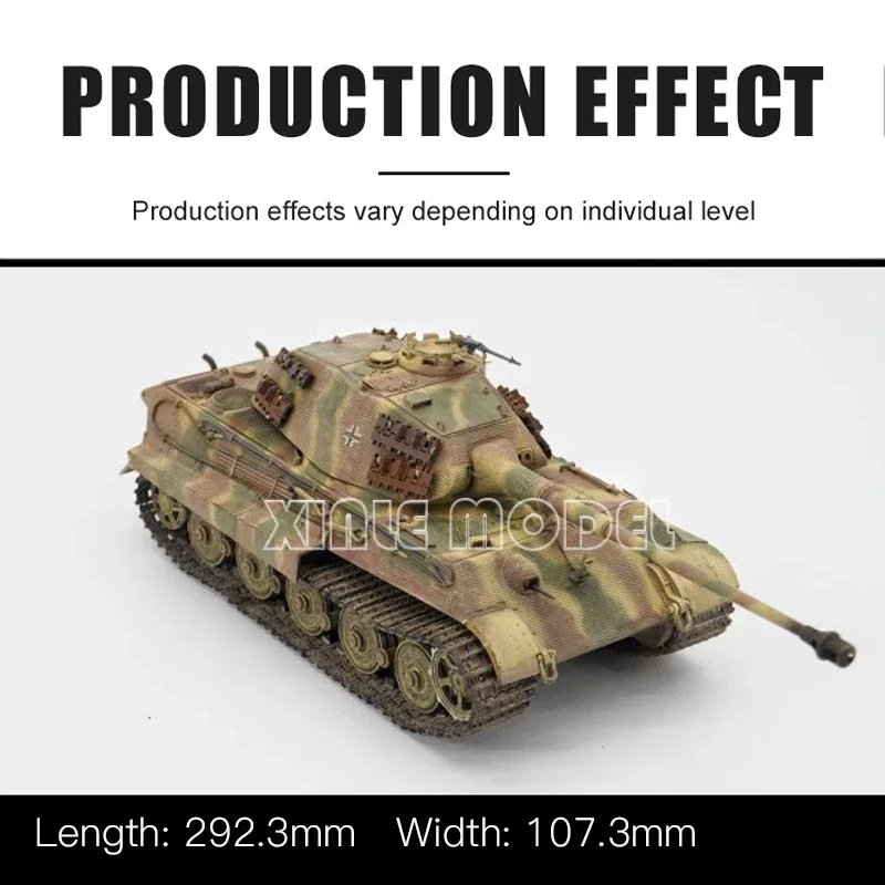 Trumpeter Kunststoff zusammengebauter Panzermodellbausatz 84530, deutscher Tiger King Panzer, Porsche-Turmtyp mit antimagnetischer Rüstung, 1/35