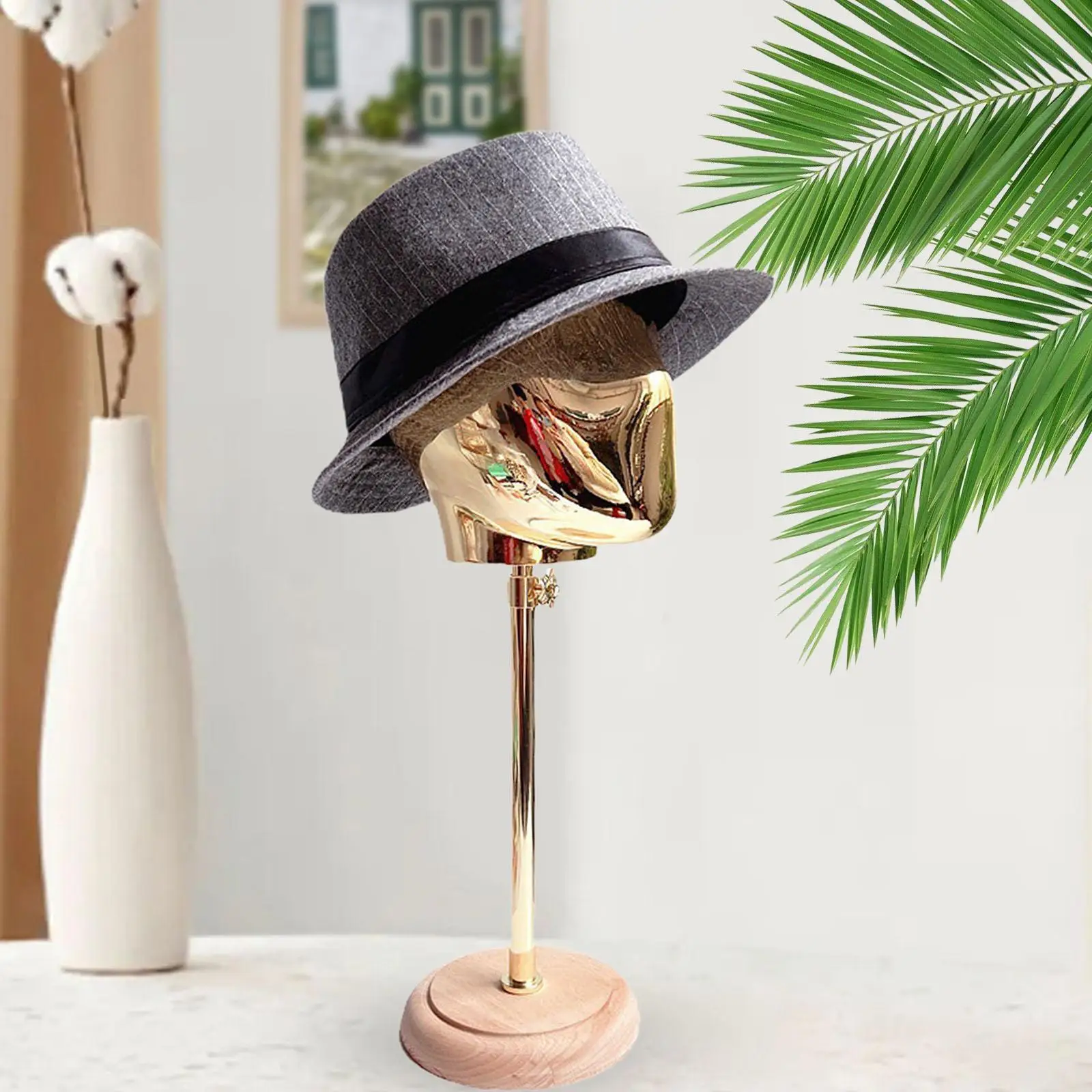 Manichino Styling testa parrucca cappello espositore fondo in legno durevole per la casa e il salone di bellezza o il negozio