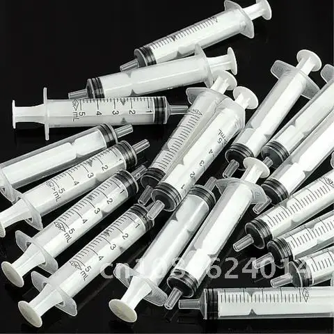 Wholesale 5pcs 10pcs 20pcs 50pcs 100 Pcs New Slim Nutrient Injection Syringe Solute Mixture Cartridge 5 mL