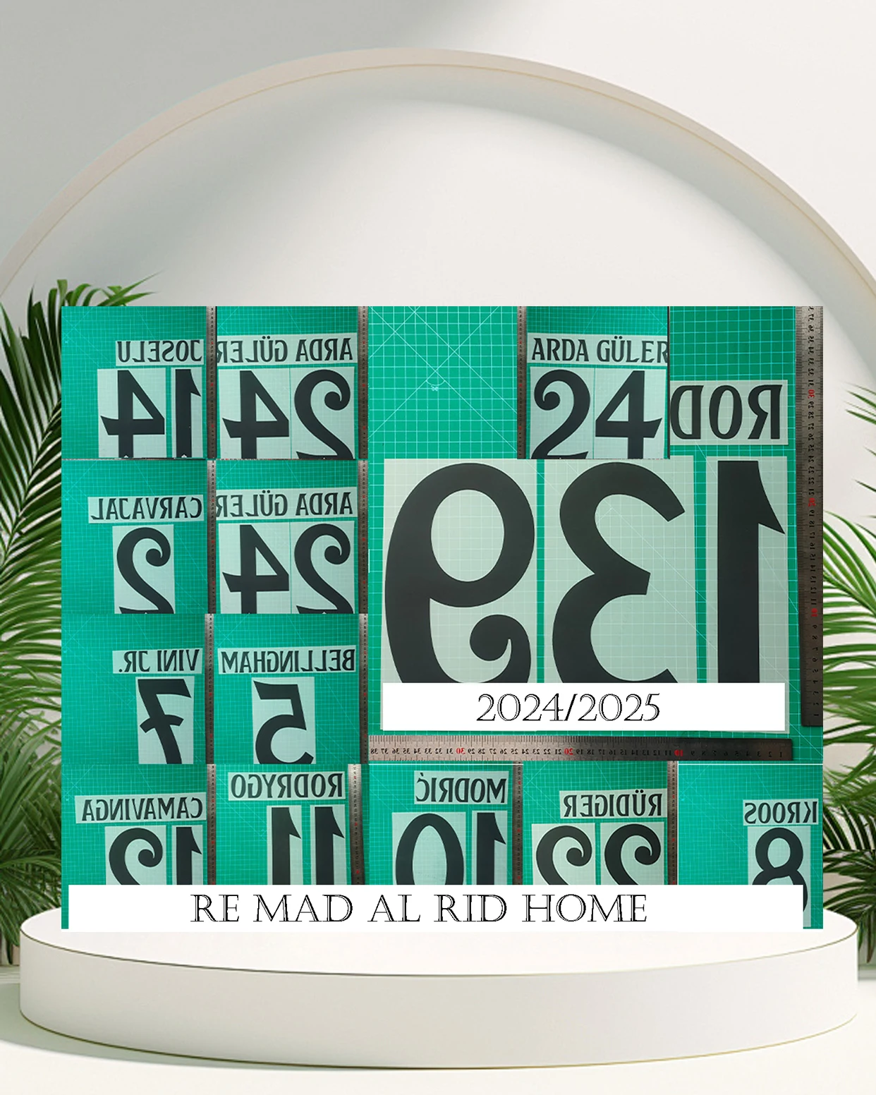 RE MAD AL наборы с именами 2024/25 ARDA GULER Утюг на рудиger RODRYGO высшего качества домашнее имя и номер 2025