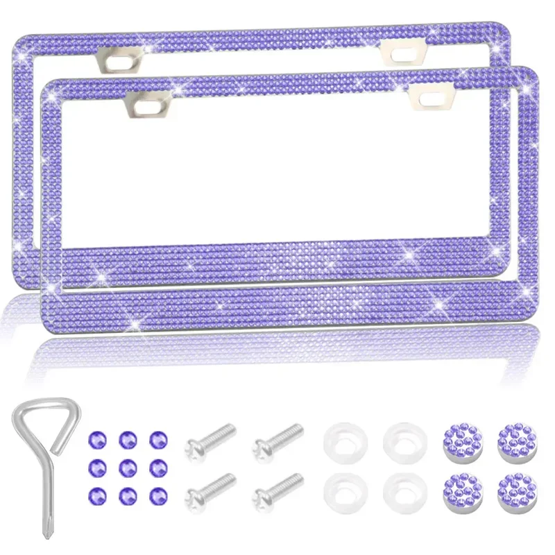 31 * 16 cm Rhinestone Ramka na tablicę rejestracyjną samochodu Ramka na tablicę rejestracyjną Auto Parts Błyszczący kryształowy uchwyt na tablicę rejestracyjną dla pań
