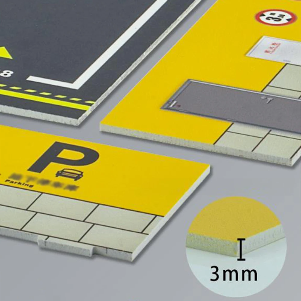 1:32 نموذج سيارة موقف للسيارات المشهد خلفية جراج السيارة لجمع المرآب