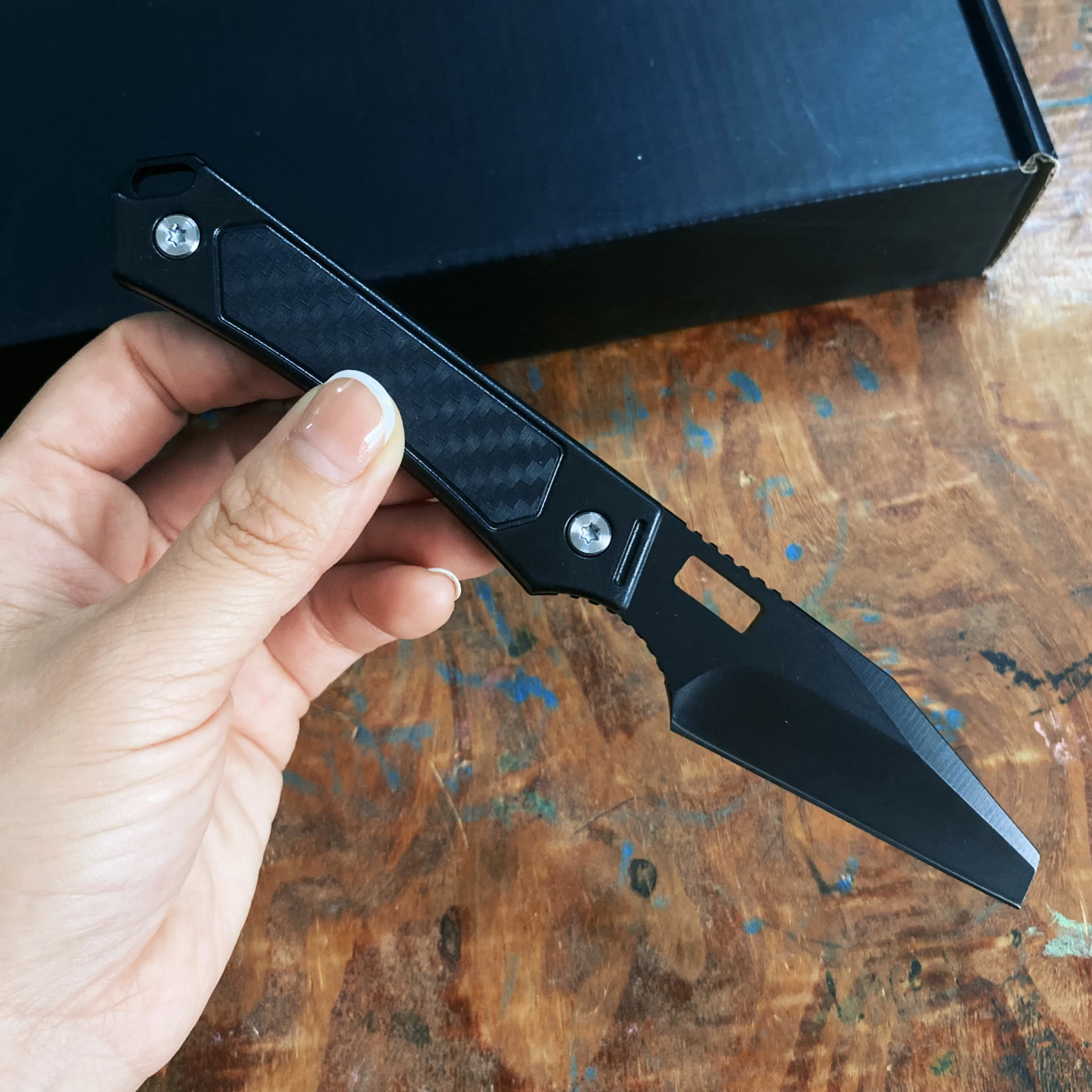 Cuchillo táctico plegable alta dureza para camping y supervivencia - imagen 3