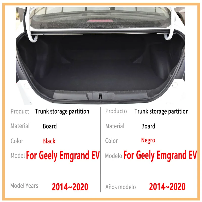 Auto Accessories For Geely Emgrand EV 2014~2020 2019 2018 17 Car Organizer Trunk Side Partition Trunk Interior Storage Box Parts