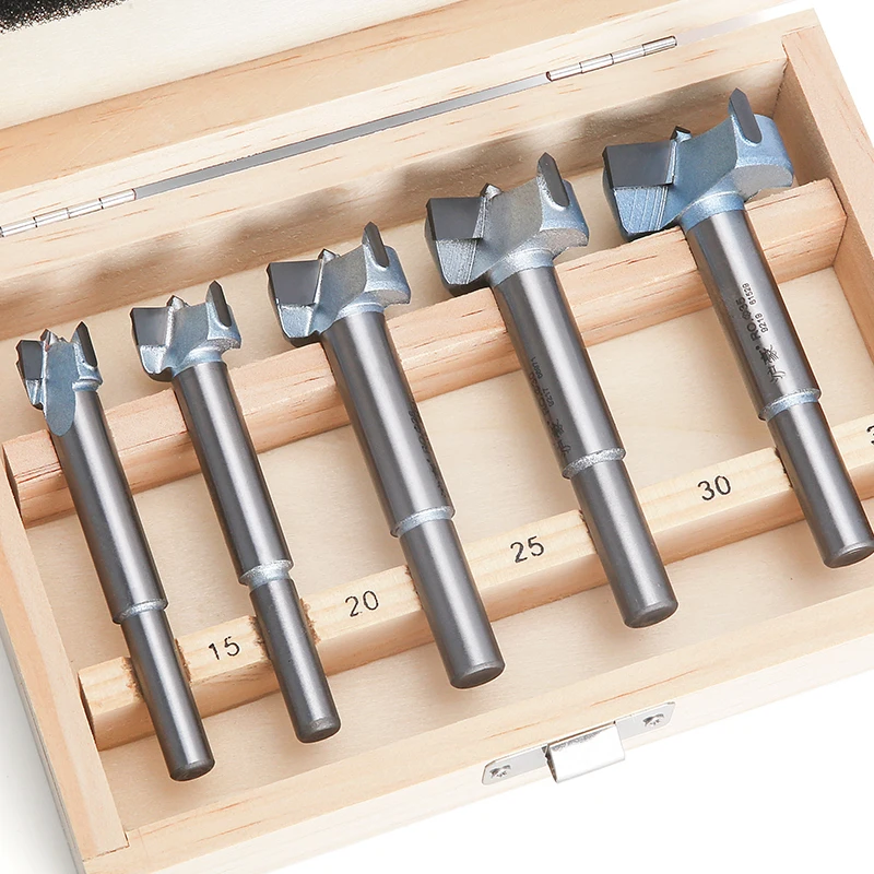HUHAO Forstner Drill Bits for Wood Kit WoodworkingTools 15mm to 35mm Hole Saw set HingeBoring Drill Bits carbide Drill Bits
