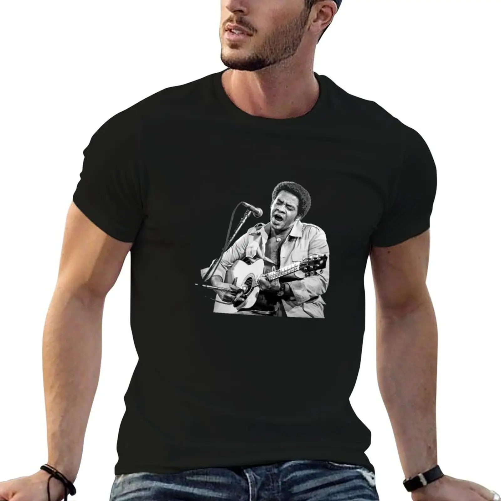 Camiseta Maestro Bill Withers, camiseta de anime, camiseta de algodão, camiseta pack man, camiseta gráfica